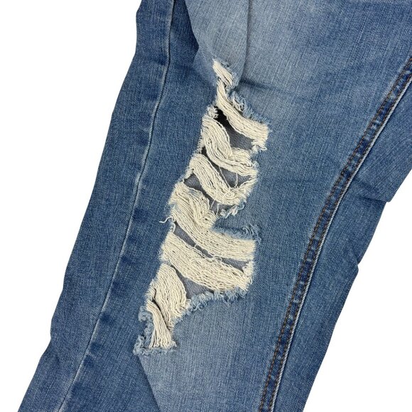Wild Fable High Rise Mom Jean Womens Size 10 Blue Light Wash Distressed Denim - Picture 4 of 10